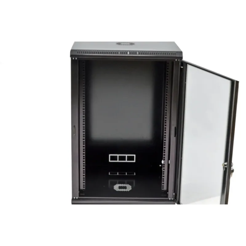 UA-MGSWL186B Шафа 19"18U, 600x600x907мм (Ш*Г*В), економ, акрилове скло, чорна