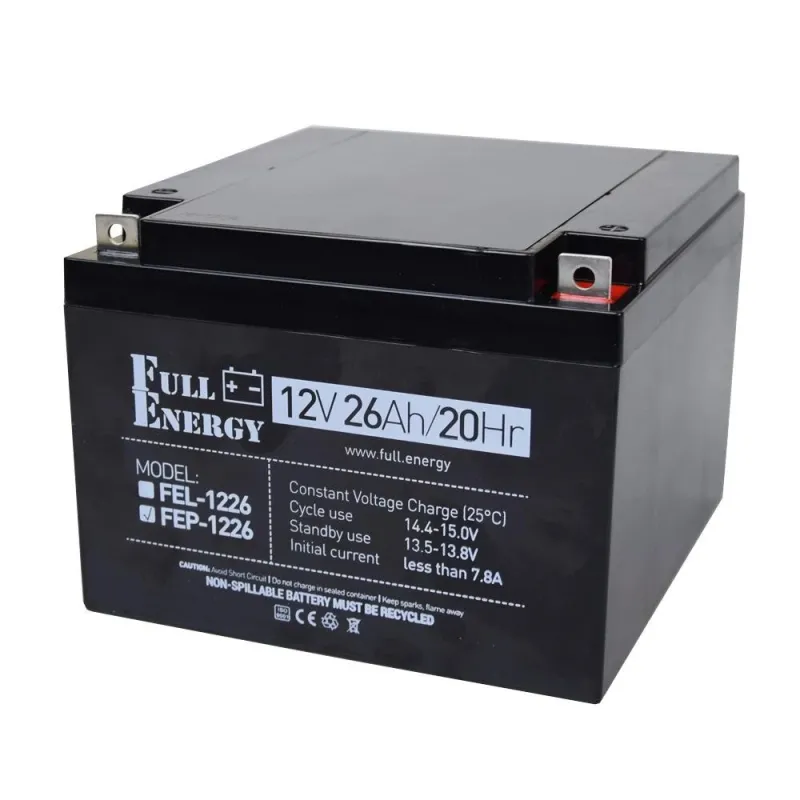 Full Energy FEP-1226 26 А•ч 12В Свинцово-кислотная аккумуляторная батарея