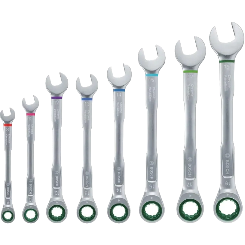 Bosch (1600A027PS) з тріскачкою 8 шт Набір ключів комбінованих
