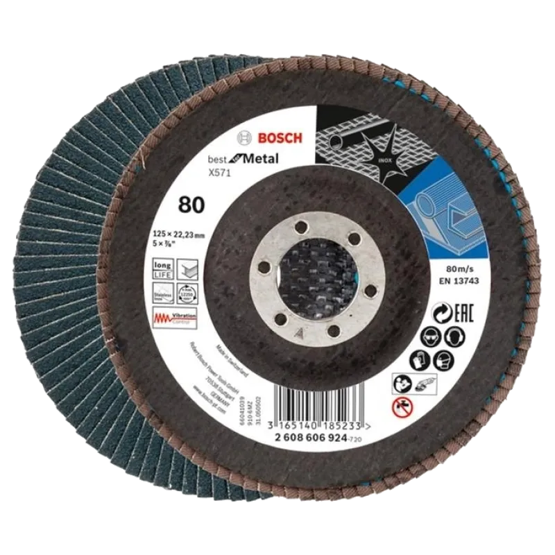 Bosch X571 125 мм K80 (2608606924) Лепестковый шлифкруг