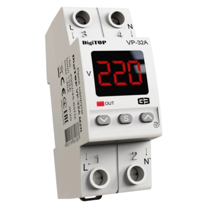 DigiTop VP-32A M2R Реле напряжения