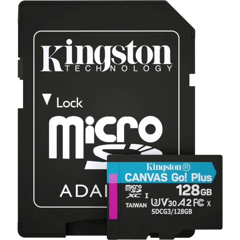 Kingston 128GB microSDXC A2 U3 V30 + ADP Модуль флэш-памяти