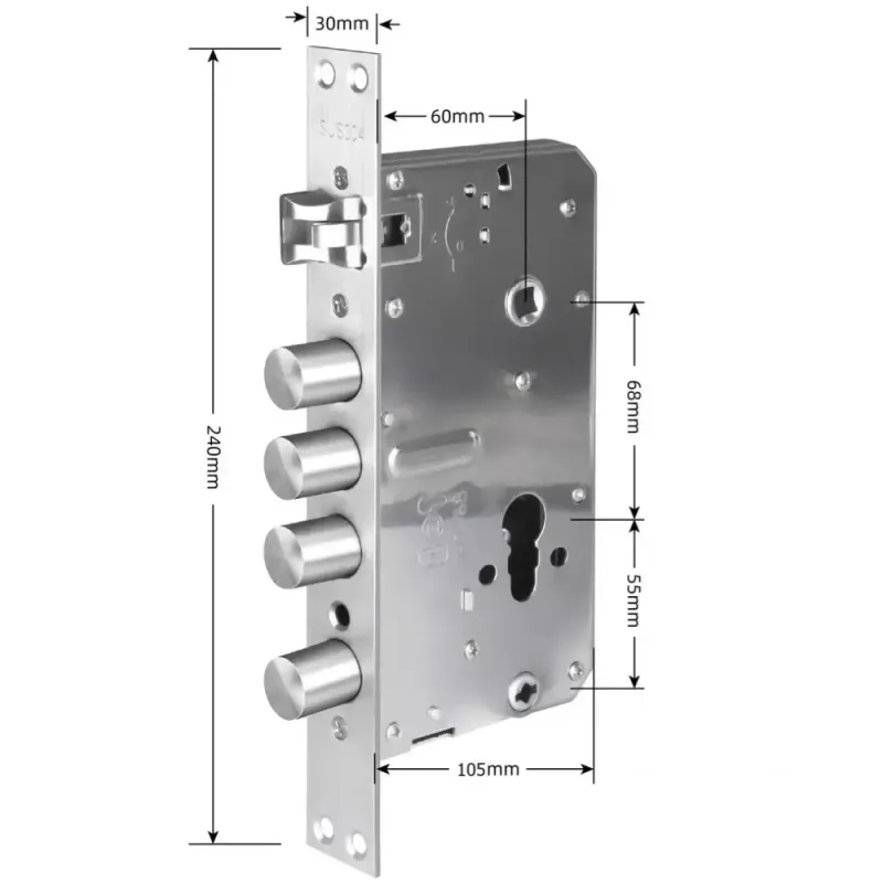 SEVEN LOCK 6068R (Round) Врезная часть
