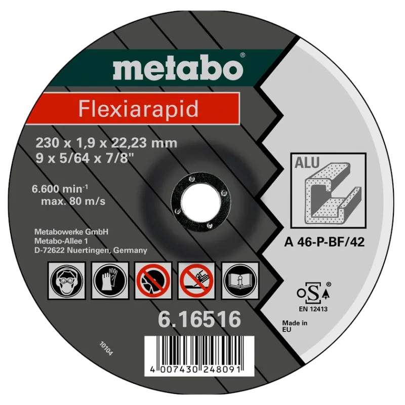 Metabo Flexiarapid (616513000) Відрізний круг по алюмінію 125 x 1,0 x 22,23 мм, TF 41