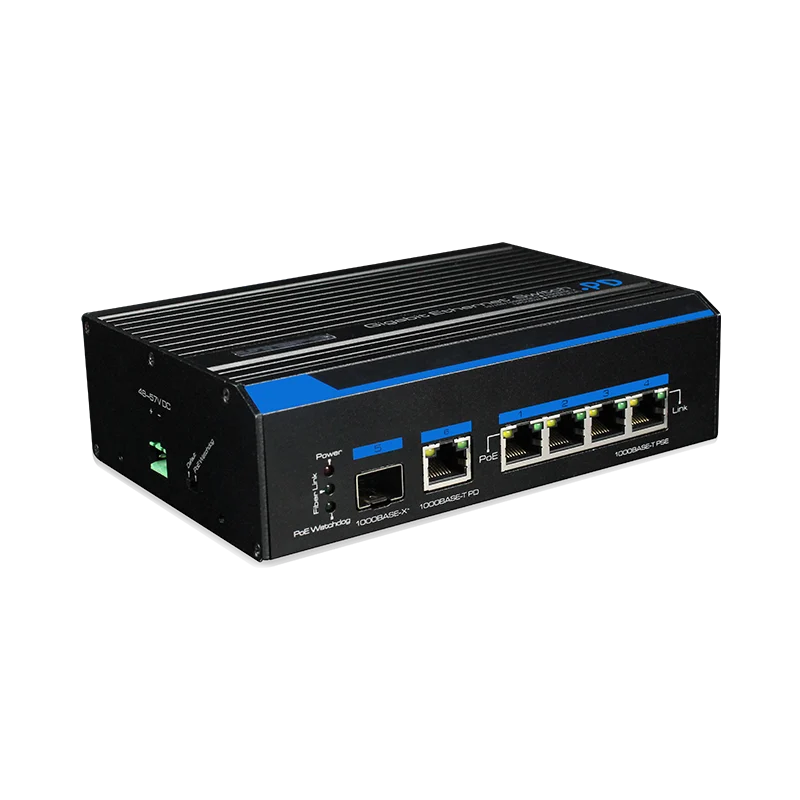 UTP7204GE-PD 4-портовый промышленный полногигабитный PoE-коммутатор (60 Вт с питанием от HPoE)