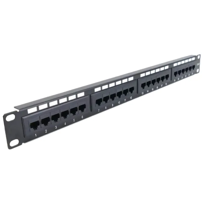 PP-KUTP24-NM Патч-панель 24-портовая стойка 19", UTP кат. 5Е
