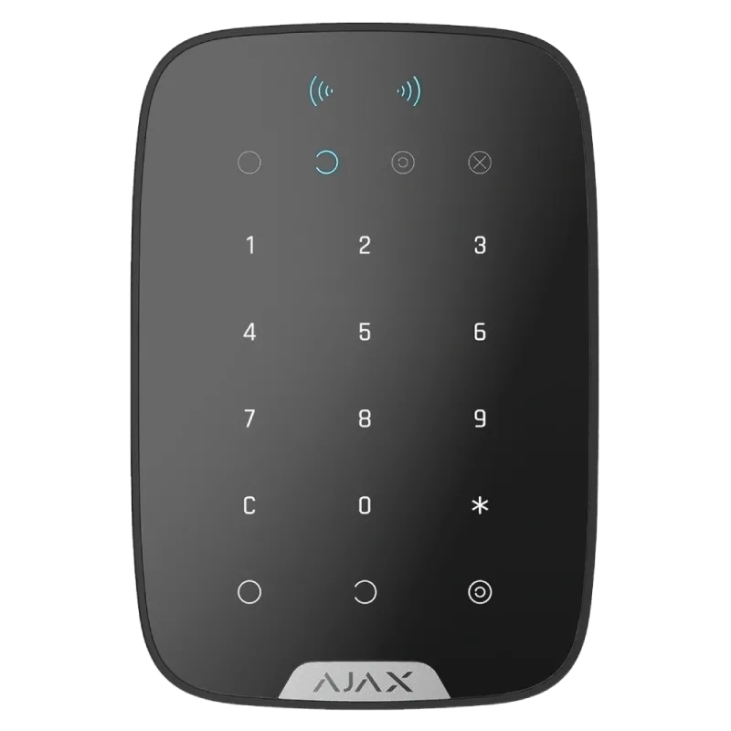 Ajax Keypad S Plus (8PD) black Бездротова клавіатура з підтримкою захищених карток і брелоків