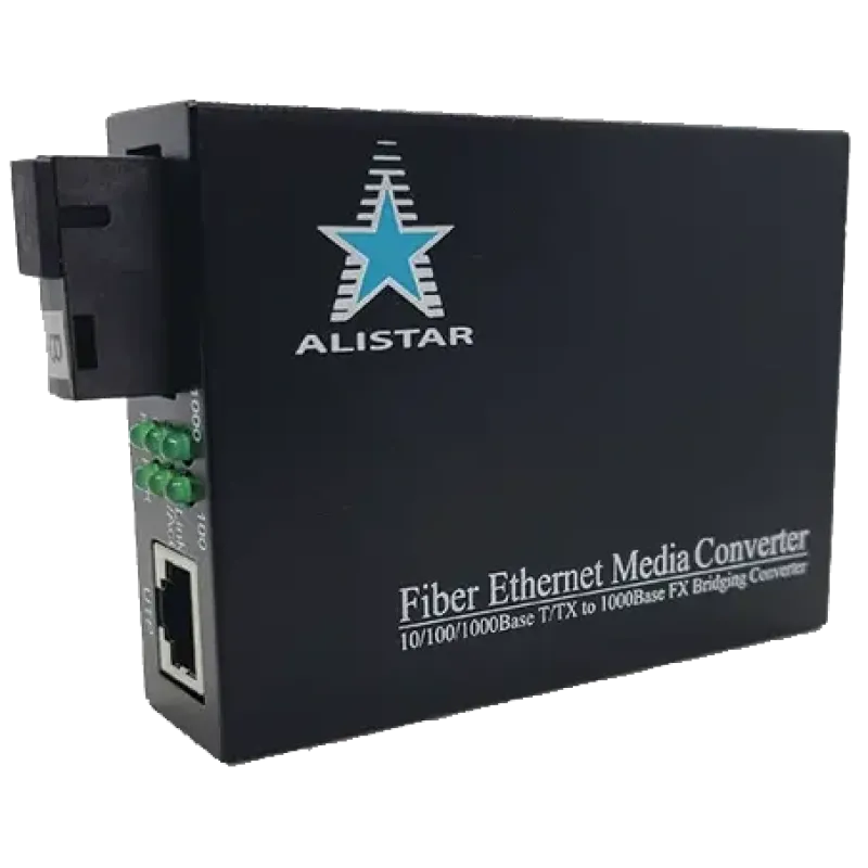 ALISTAR X3G 1G 10/100/1000BASE-T RJ-45 - 1000BASE-LX 1SM WDM SC 20KM TX1310/RX1550nm Медіаконвертор