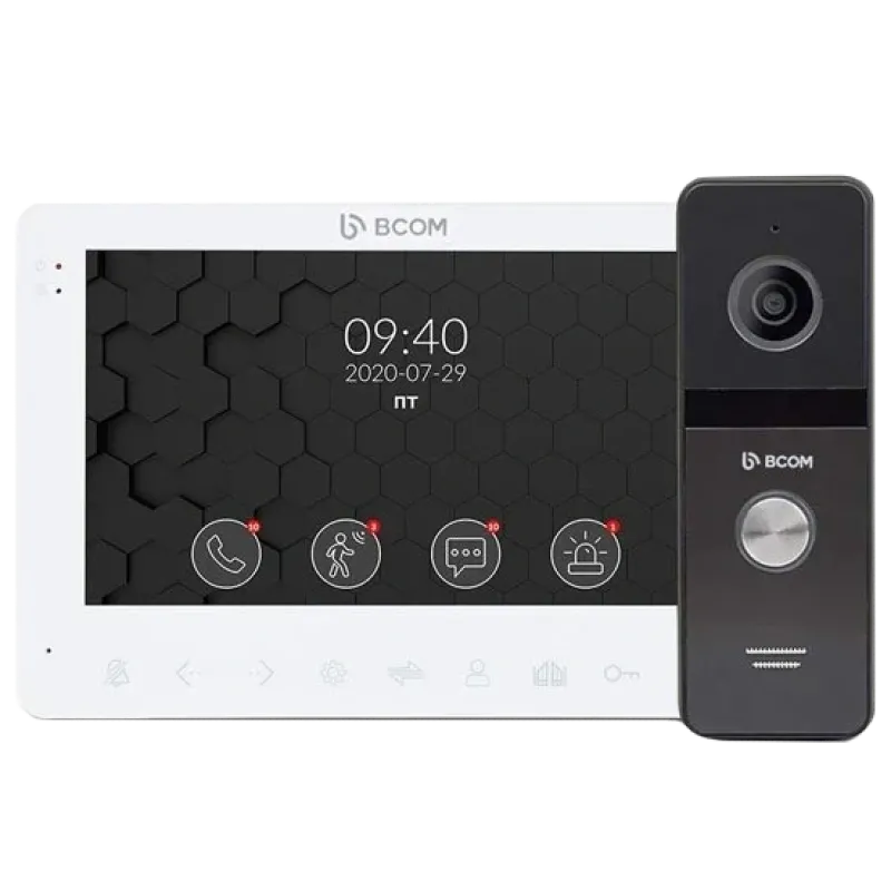 BCOM BD-780FHD White Kit Комплект видеодомофона