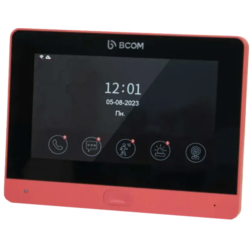 BCOM BD-760FHD/T Red Відеодомофон