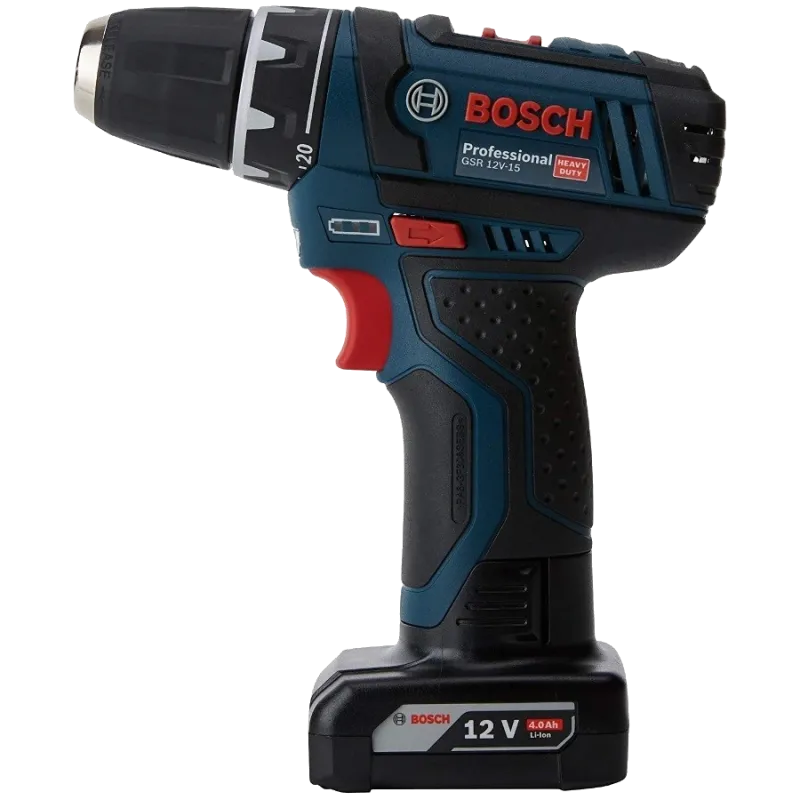 Bosch Professional GSR 12V-15 Аккумуляторная дрель-шуруповерт + набор бит + сверла (39шт.)