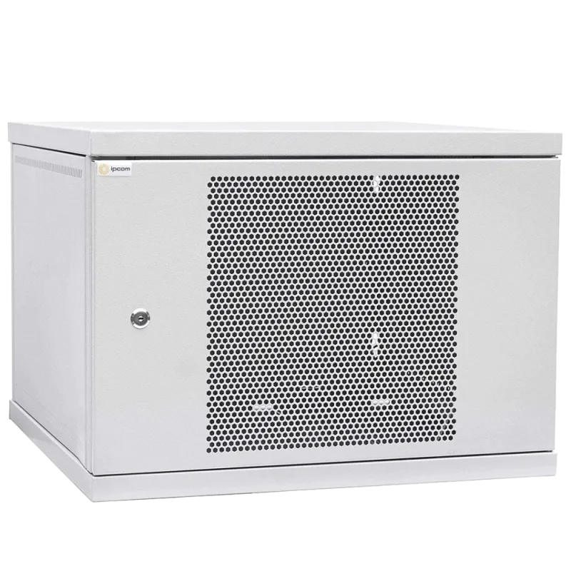 IPCOM 12U 600x600 Шкаф телекоммуникационный дверь перфорация (серая)