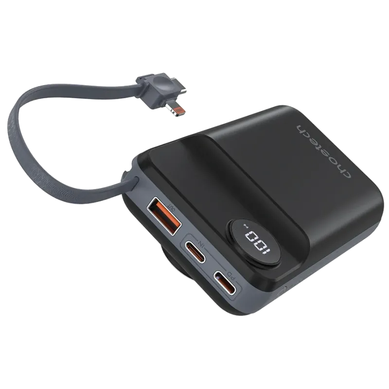 Choetech B696 20 000мА•ч Black с магнитной зарядкой Повербанк