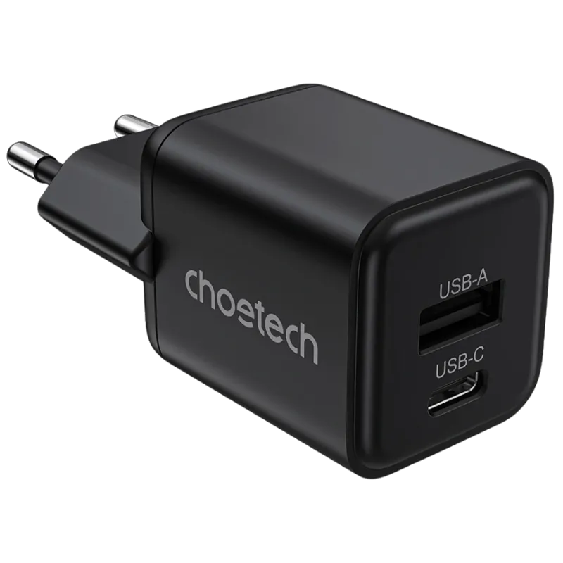 Choetech PD5012 mini Black PD30W GAN A+C Адаптер