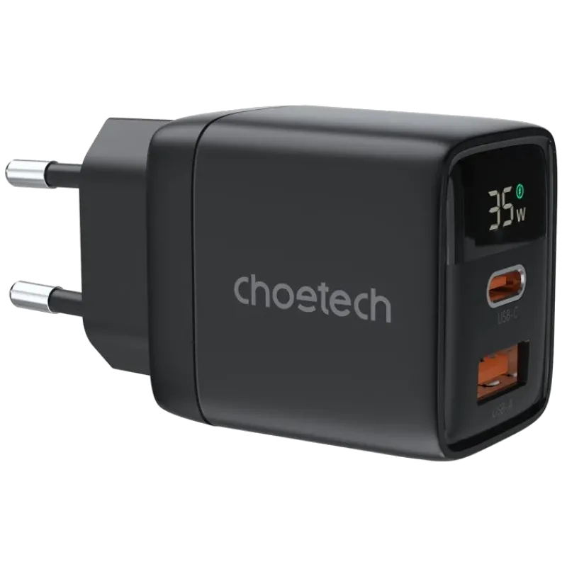 Choetech PD6052 Black PD35W GAN A+C Адаптер