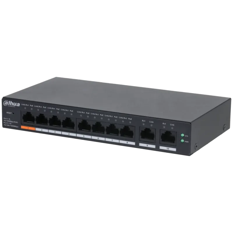 Dahua DH-CS4010-8ET-60 PoE Коммутатор 8 портов управляемый