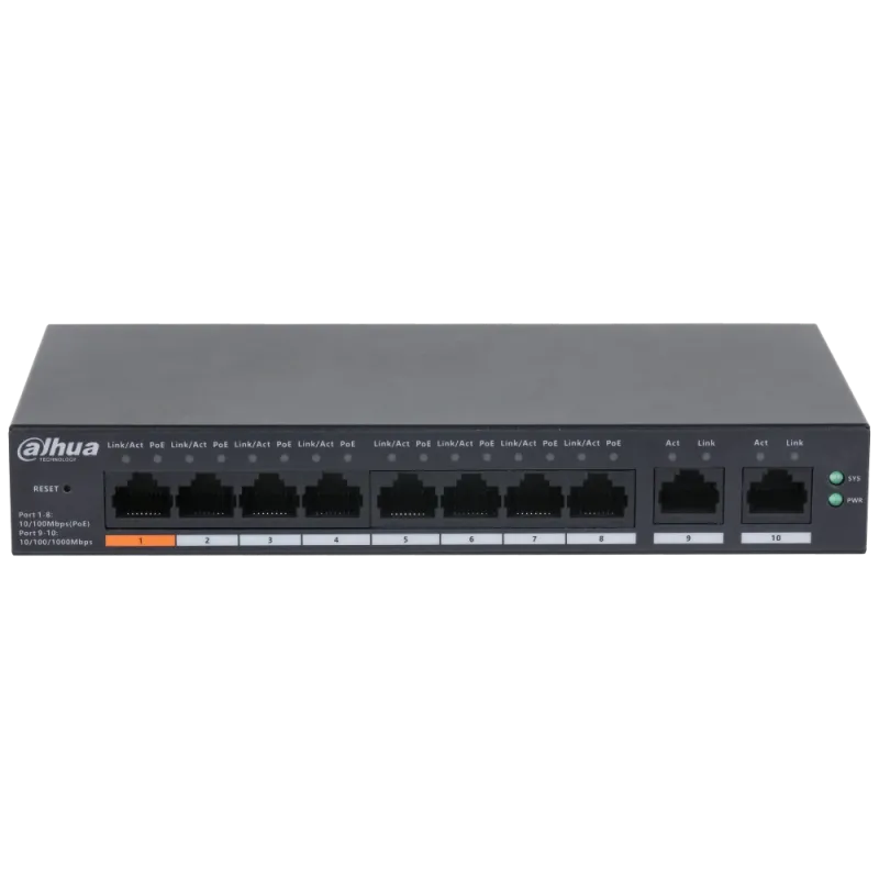 Dahua DH-CS4010-8ET-60 PoE Коммутатор 8 портов управляемый