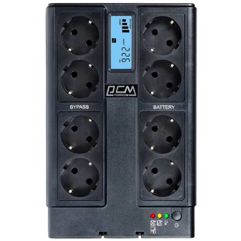 Powercom CUB-850N LCD Schuko Источник бесперебойного питания