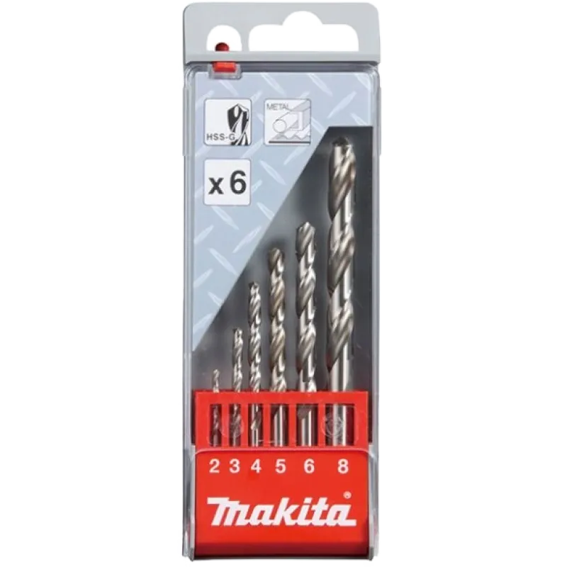Makita (D-57196) Набір свердел по металу HSS-G 6 шт