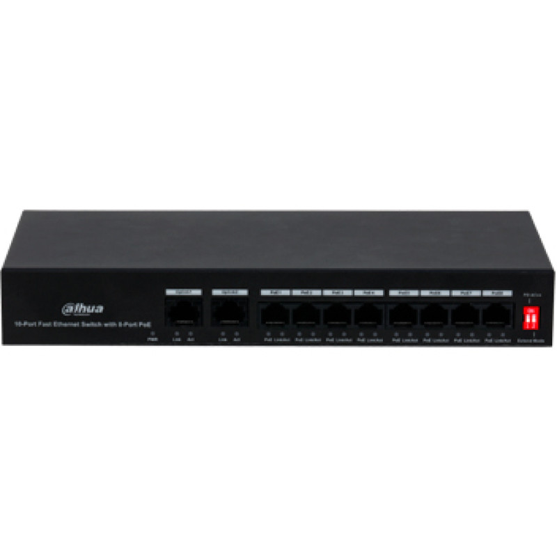Dahua DH-PFS3010-8ET-65 РоЕ Комутатор 8 портів некерований