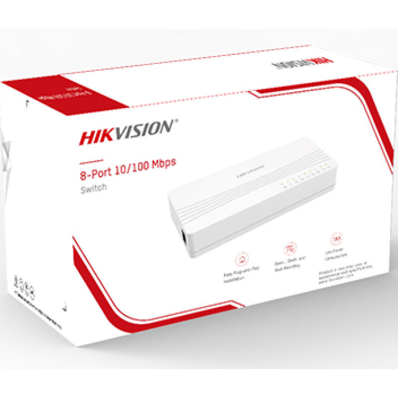 Hikvision DS-3E0108D-E Комутатор 8 портів некерований