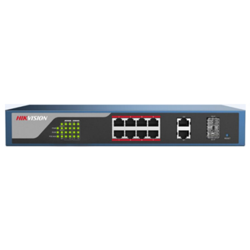 DS-3E1310P-E 8-портовий керований POE комутатор Hikvision