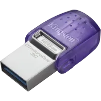 Kingston 128GB USB 3.2 Type-A Gen1 + Type-C DT microDuo 3C R200MB/s Накопитель