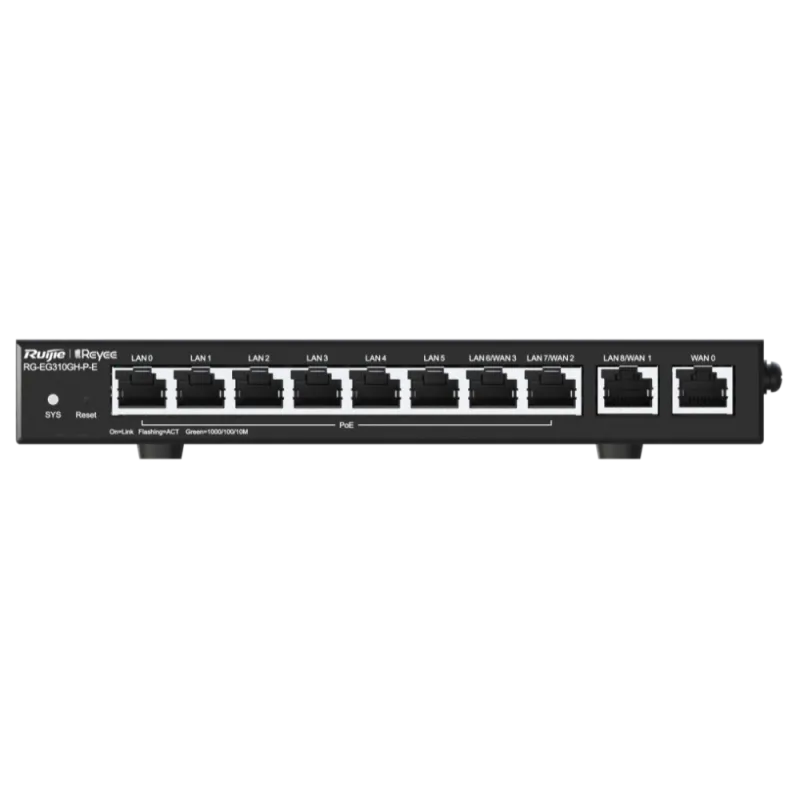 Ruijie Reyee RG-EG310GH-P-E 10-портовий PoE з хмарним керуванням Маршрутизатор
