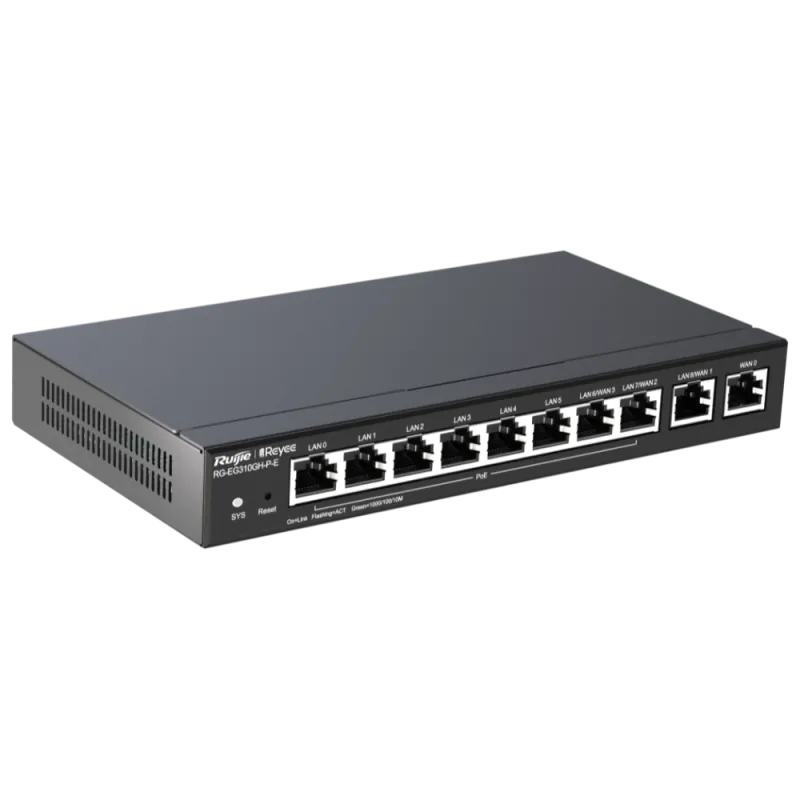 Ruijie Reyee RG-EG310GH-P-E 10-портовий PoE з хмарним керуванням Маршрутизатор