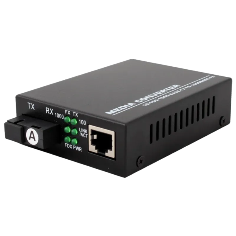 TelStream MC-218/520SC Медіаконвектор (1550TX&1310RX, 10/100/1000, 20км SC)