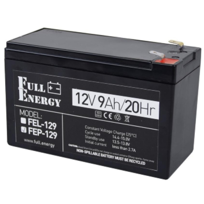 Full Energy FEP-129 9А•ч 12В Свинцово-кислотная аккумуляторная батарея