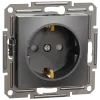 Schneider Electric Asfora EPH2900271 Розетка із заземленням та шторками антрацит