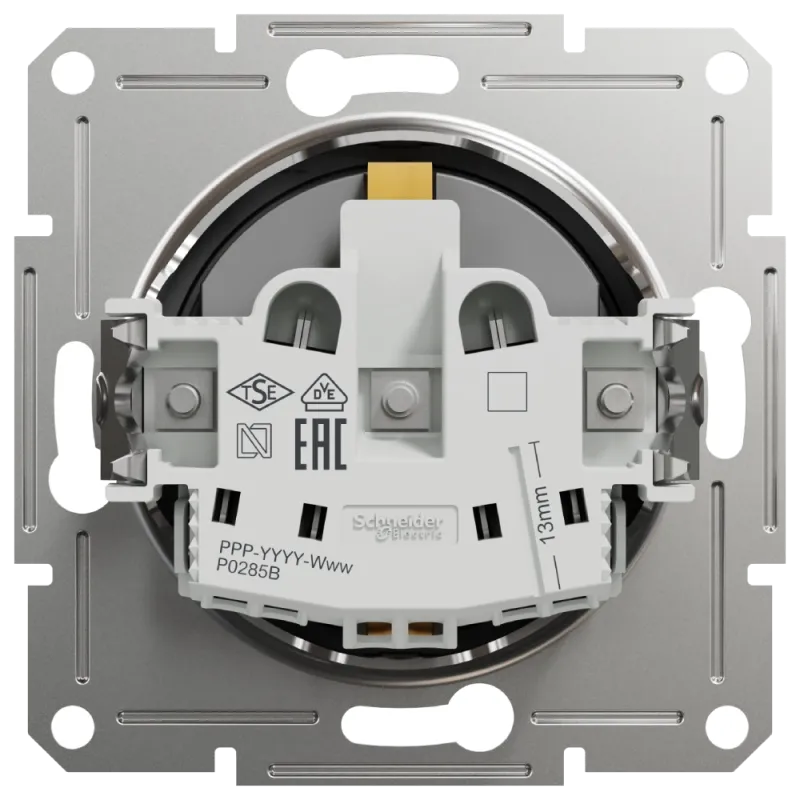Schneider Electric Asfora EPH2900271 Розетка із заземленням та шторками антрацит