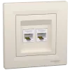 Schneider Electric Asfora EPH4400123 РОЗЕТКА КОМПЬЮТЕРНАЯ RJ45 UTP КАТ. 5Е ДВОЙНА