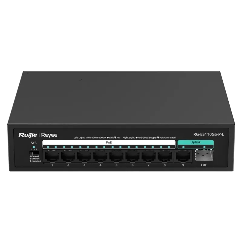 Ruijie Reyee RG-ES110GS-P-L PoE Комутатор 10 портів некерований