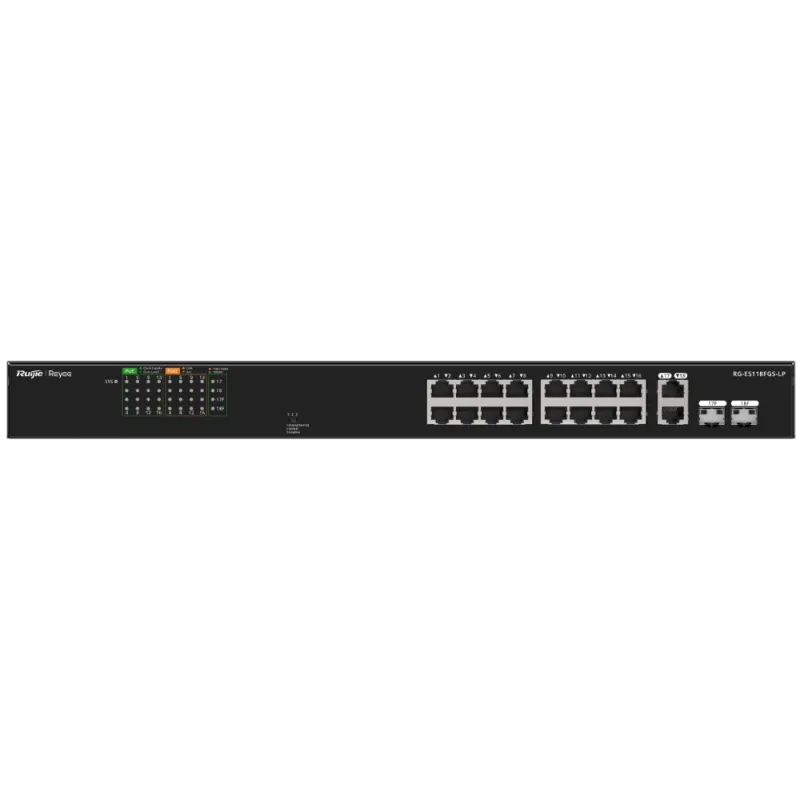 Ruijie Reyee RG-ES118FGS-LP PoE Комутатор 18 портів некерований