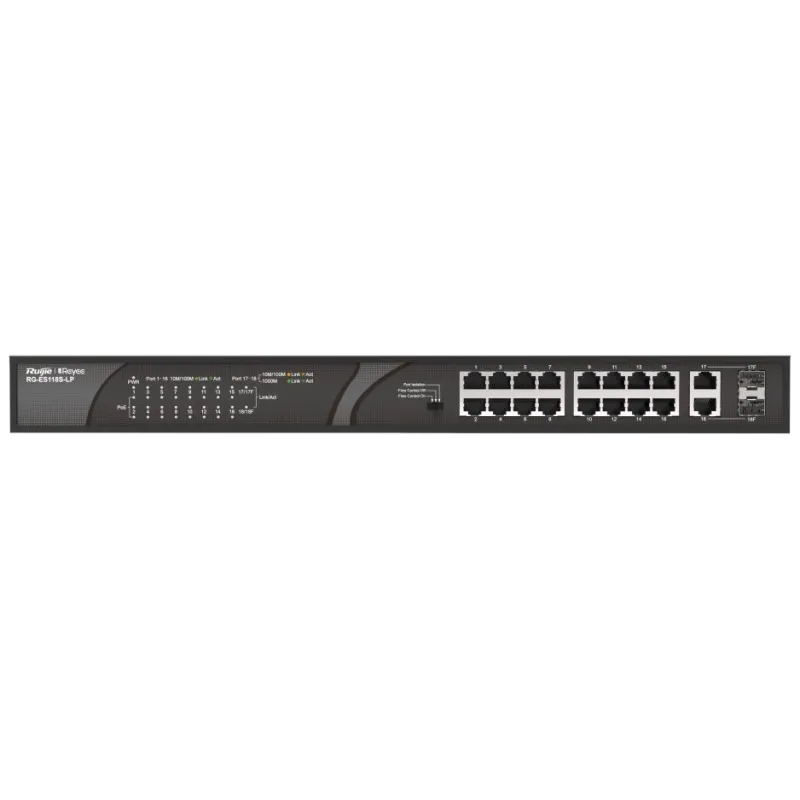 Ruijie Reyee RG-ES118S-LP PoE Комутатор 16 портів некерований