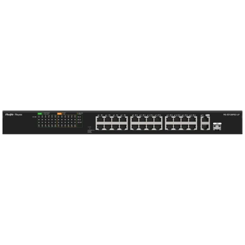 Ruijie Reyee RG-ES126FGS-LP PoE Коммутатор 26 портов неуправляемый