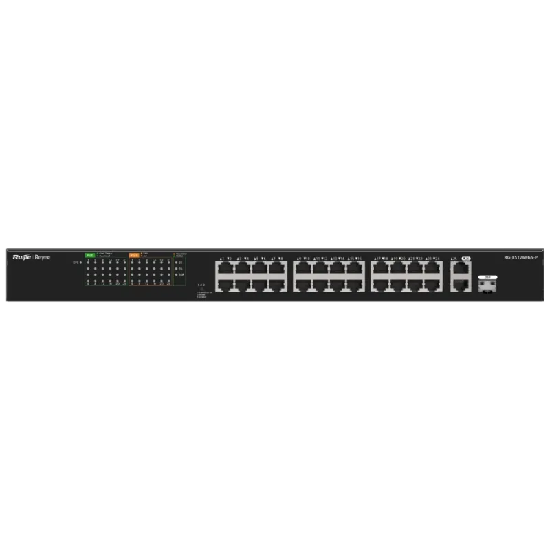 Ruijie Reyee RG-ES126FGS-P PoE Комутатор 26 портів некерований