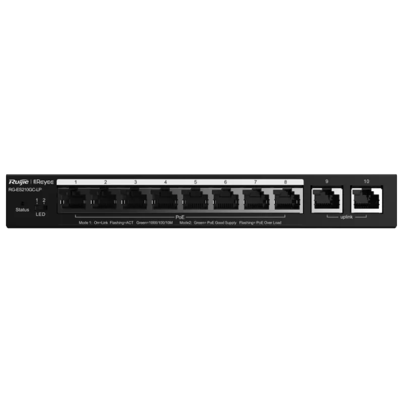 Ruijie Reyee RG-ES210GC-LP PoE Коммутатор 10 портов управляемый