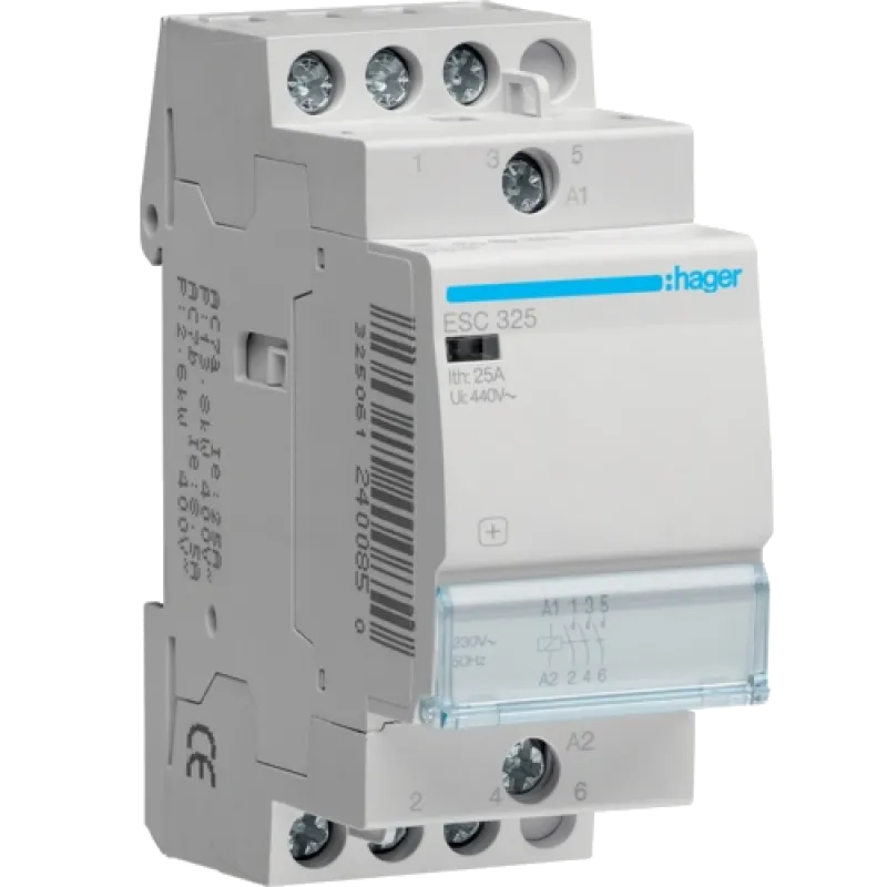 Hager ESC325 Контактор 25A 230В 3нв 2мод