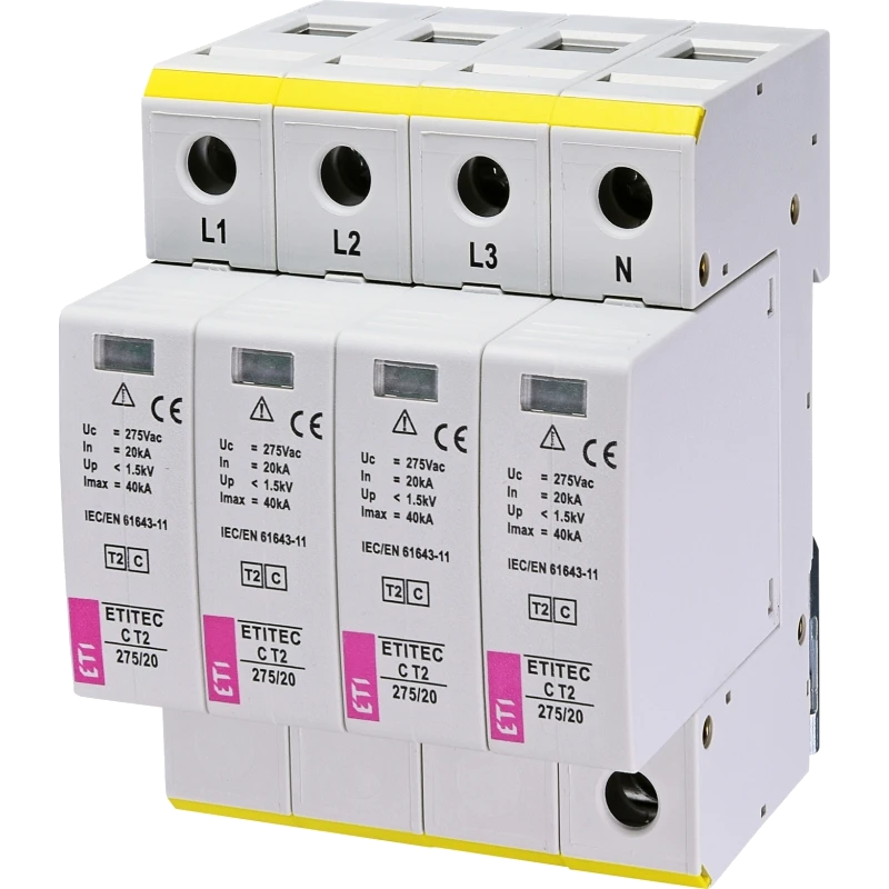 ETI TEC C T2 275/20 (4+0) 4p Ограничитель перенапряжения
