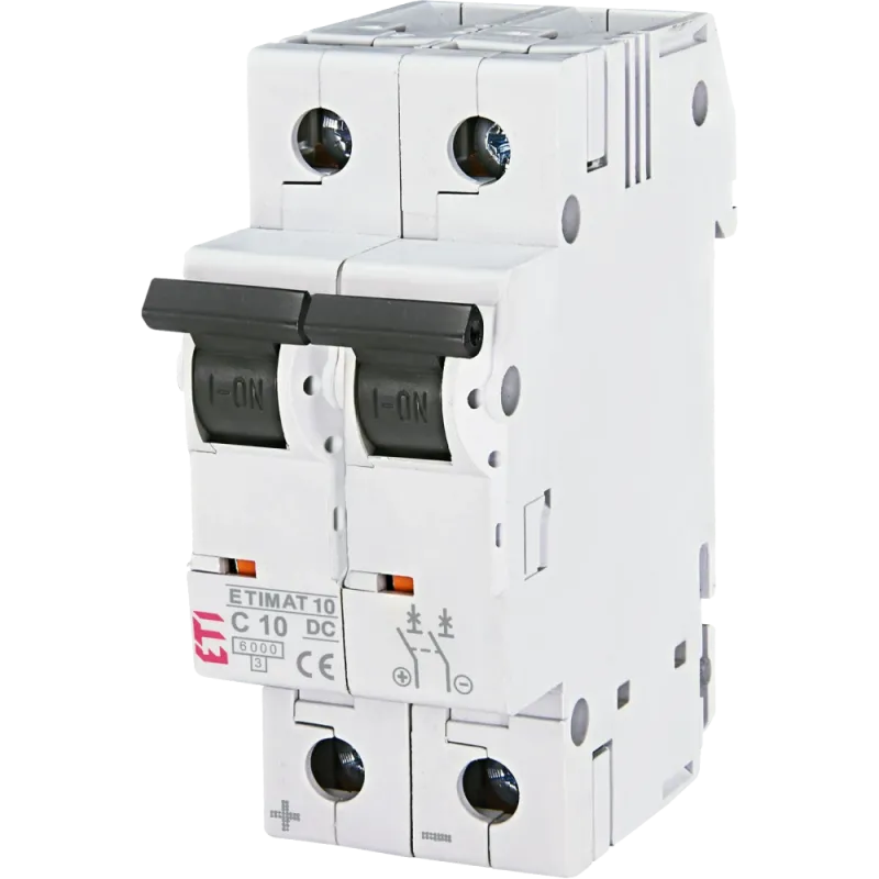 ЕТІ ETIMAT 10 DC 2p C 10A (6 kA) Автоматичний вимикач