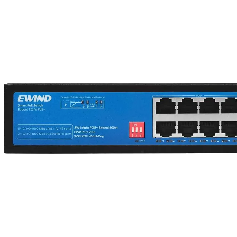 Ewind EW-S1910CG-AP PoE Комутатор 10 портів некерований