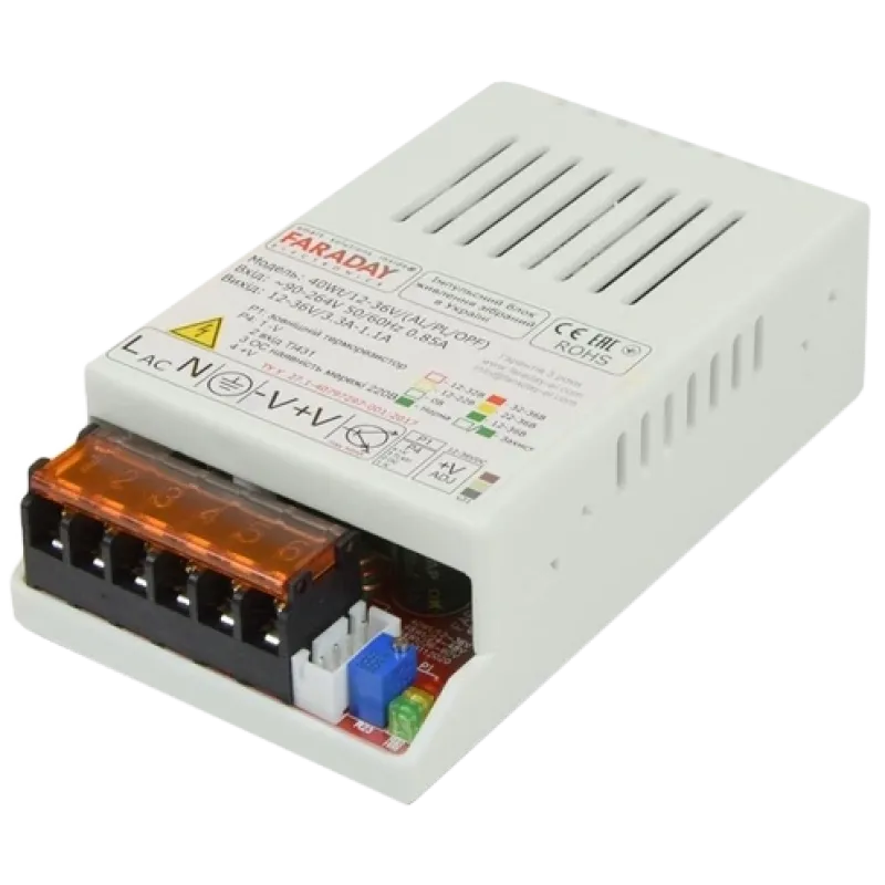 Faraday Electronics 40Wt/12-36V/PL 11.8-37.5В 3.4-1.4А Блок живлення