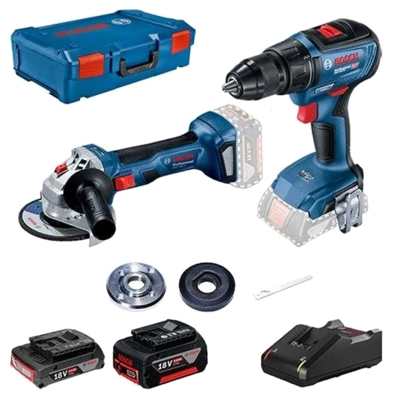 Bosch GSR 18В-50 + GWS 180-LI Шурупокрут-дриль + Шліфмашина кутова