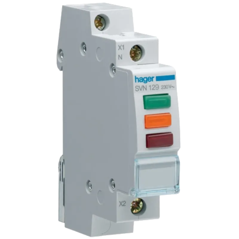 Hager SVN129 Индикатор тройной LED 230В