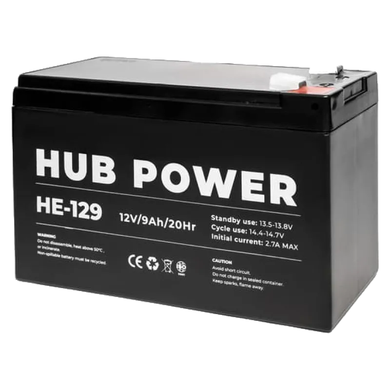 Hub Power HE-129 12V 9AH Аккумуляторная батарея