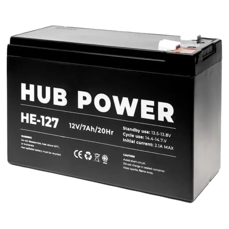 Hub Power НЕ-127 7А•г 12В Свинцево-кислотна акумуляторна батарея