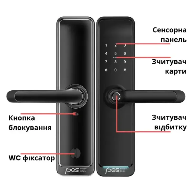 PES Husky Wi-Fi с WC фиксатором Смарт замок